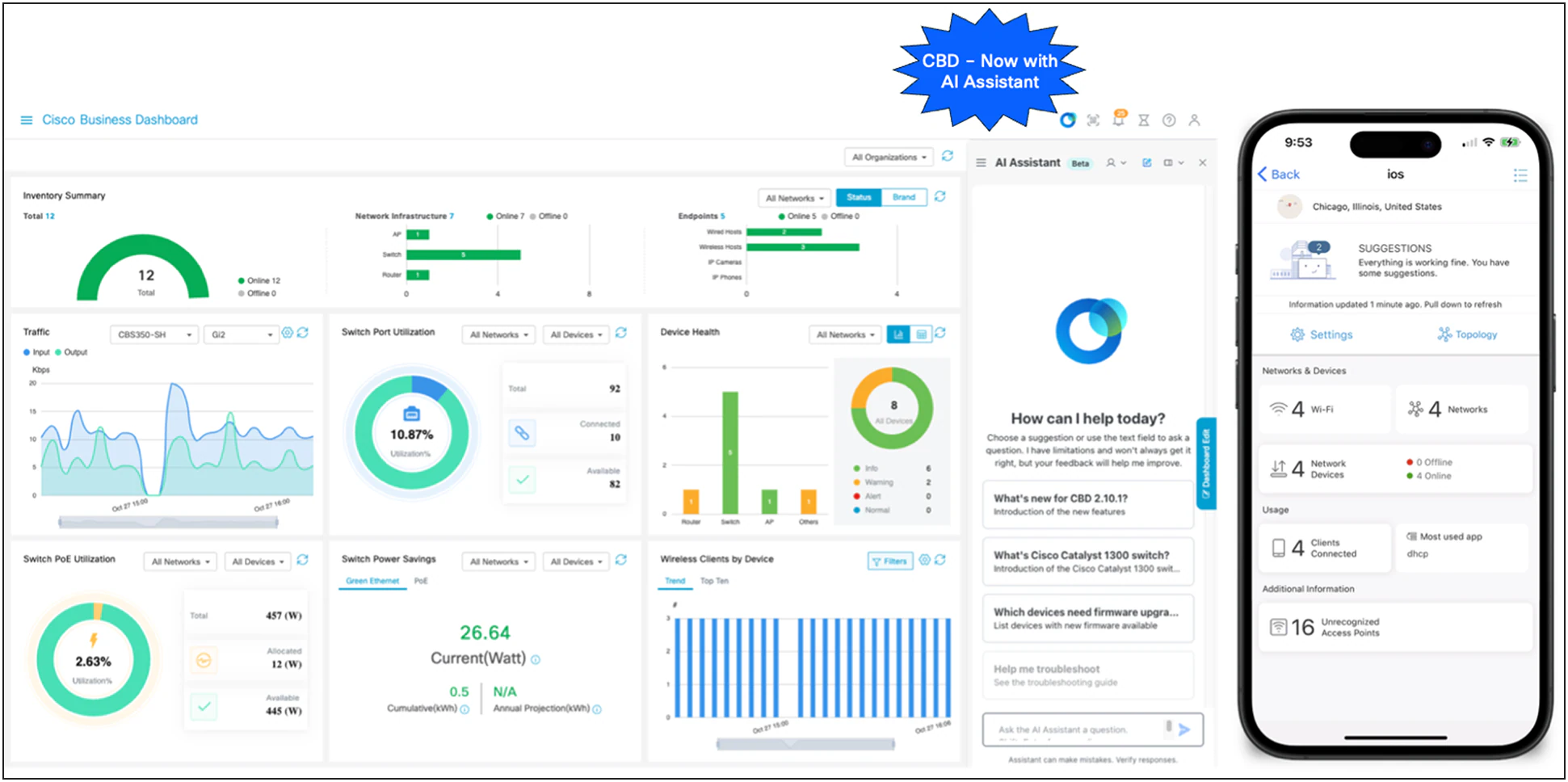 Cisco Business Dashboard and Cisco Business mobile app