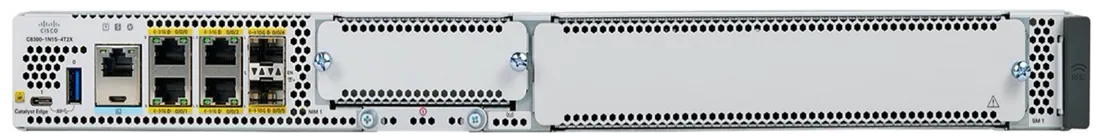 C8300-1N1S-4T2X platform with 1 SM slot and 1 NIM slot