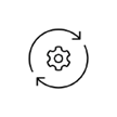 A black background with a gear and arrowsAI-generated content may be incorrect.